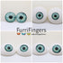 45mm Domed Puppet Eyes with Cabachon Iris - CRYSTAL - FurriFingers